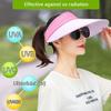 Sun Visor Hats Women Large Brim UV Protection Beach Adjustable Sun Hat for Outdoors