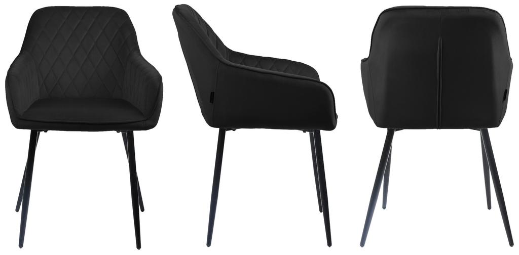 Upholstered Chair Rello Velvet Black