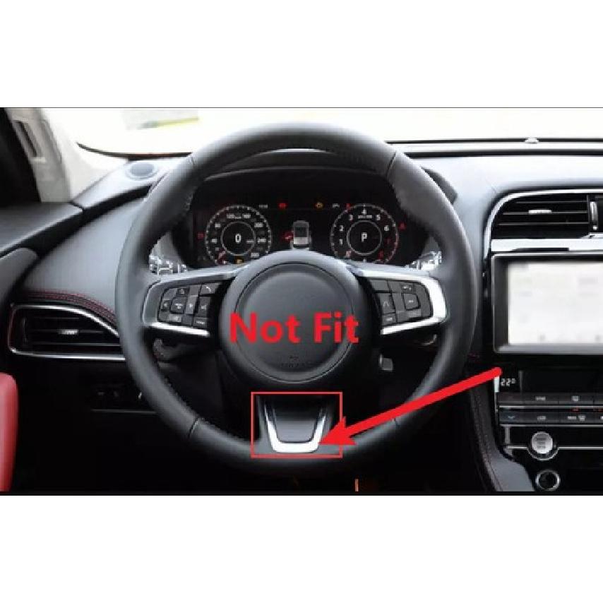 For Jaguar F-PACE 2017-21 ABS Carbon Fiber Steering Wheel Sheet Panel Cover Trim