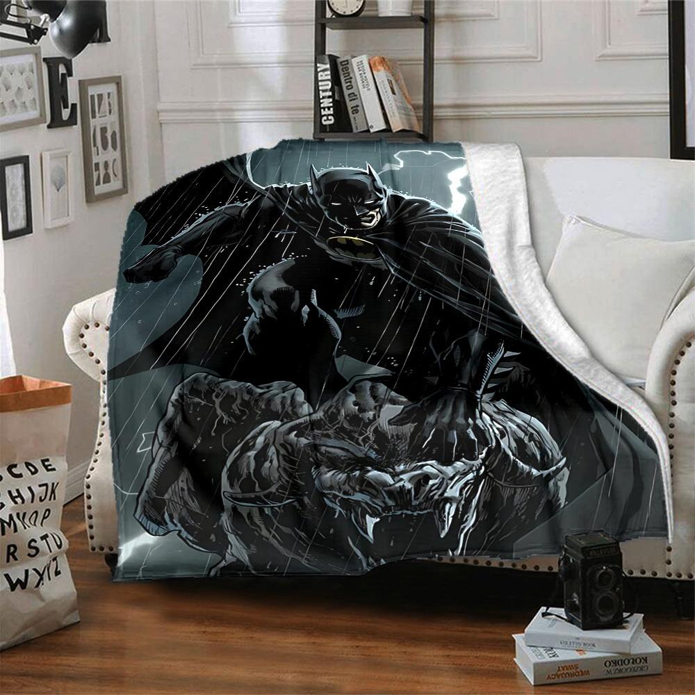 1pc batman Blanket Lightweight Flannel Throw For Sofa, Bed, Travel, Livingroom, Office, Couch, Chair, And Bed