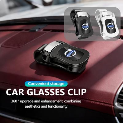 AABAW1 Pour Mode Clip Porte-Lunettes de Soleil pour Voiture Rangement pour Lunettes V50 S60 XC60 S40 XC40 XC90 V70 XC70 C30 V40 V60