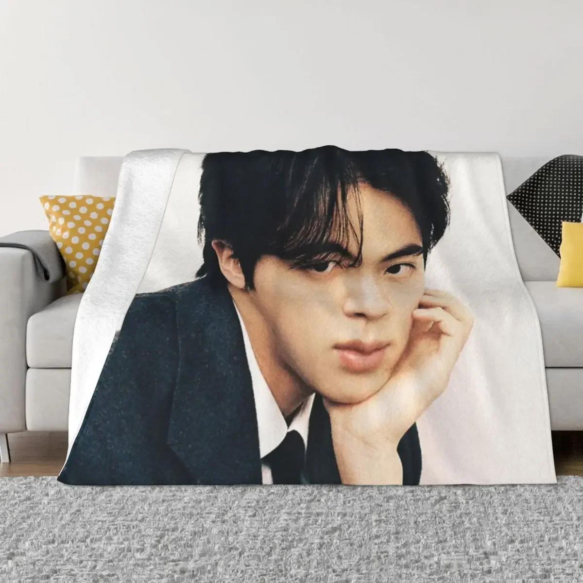 

Kim Seokjin Blankets Flannel Winter Cute Multi-function Super Soft Throw Blankets for Sofa Bedroom Quilt Travel Bedspread 30x40in