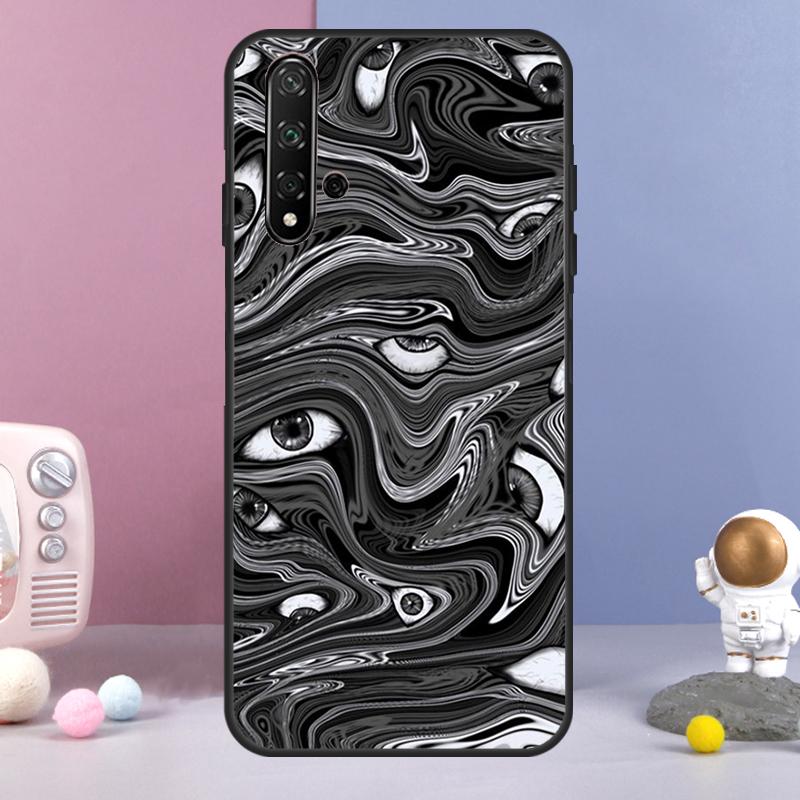 Scary Face Eyes For Huawei Nova 7i 8i 11i 12i 12s Y73 Y70 Y90 Y60 Y72 Y61 Y91 9 10 SE P30 Pro P40 Lite Case