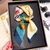 Spring Silk Scarf Fashionable Foreign Style Versatile Small Square Scarf 70Cm Decorative Scarf Sunscreen Travel Shawl Women
