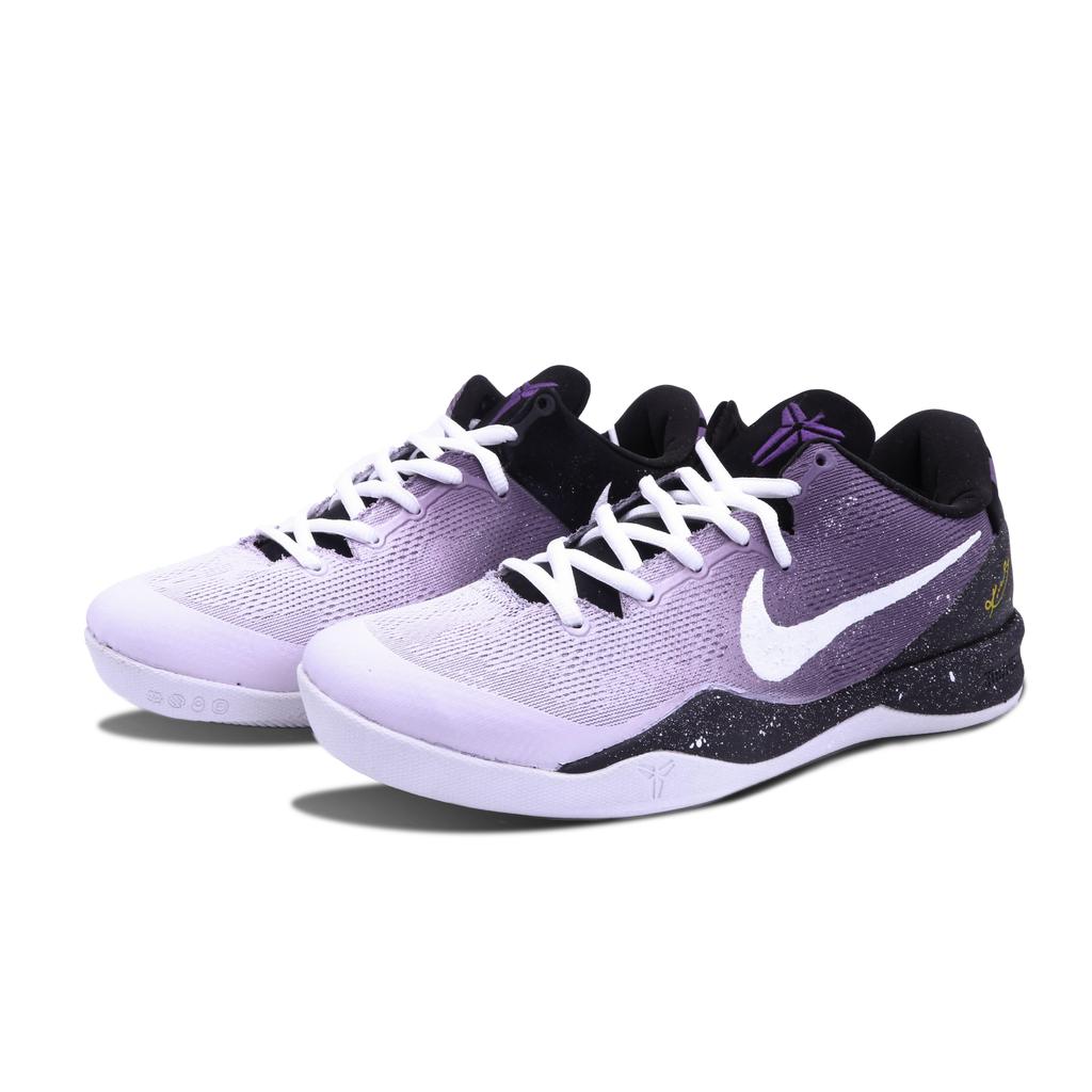 Nike Kobe 8 Cushioning Slip Resistant Breathable Low top Basketball Shoes Unisex Purple HF9550-001(Team147-)