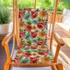 Yousheng Rocking Chair Cushion 18 Inch X 19 Inch Floral Seat Cushion with Straps Rain-Proof Fade Resistant Back Seat Cushion for Outdoor Dining Chair