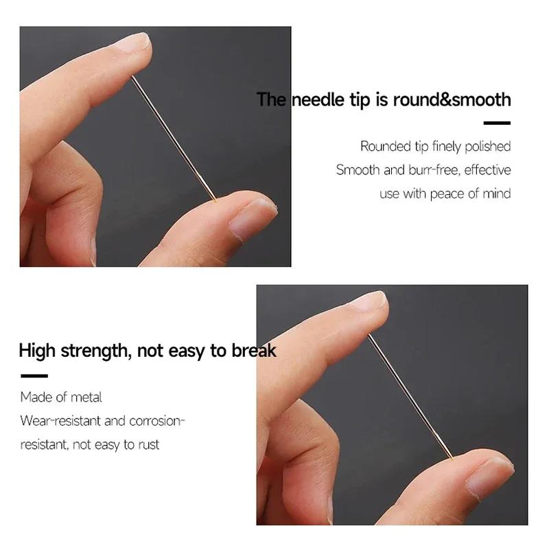12/36Pcs Blind Needle Elderly Needle-side Hole Hand Household Sewing Stainless Steel Sewing Needless Threading Diy Jewelry