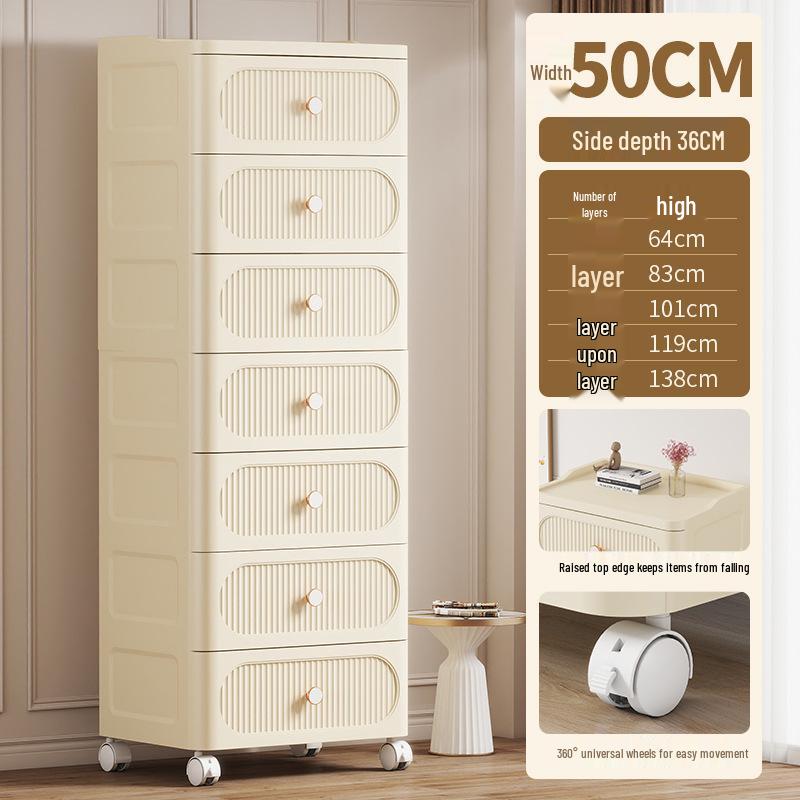 Kids' Plastic Drawer Storage Organizer for Toys, Snacks, and Clothes