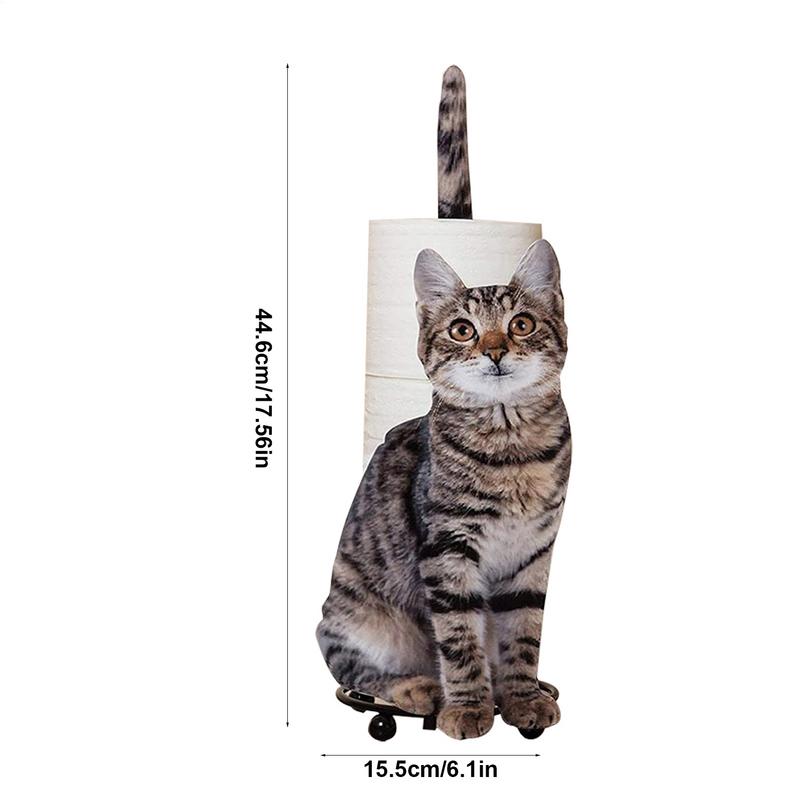 Bathroom Toilet Paper Holder Cat Shape Toilet Paper Holder For Bathroom Housewarming Celebration Decoration Cute Freestanding