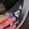 4Pcs/Lot Bling Rhinestone Universal Car Tire Valve Caps Crystal Diamond Shining Dustproof Valve Stem Caps Car Accessories