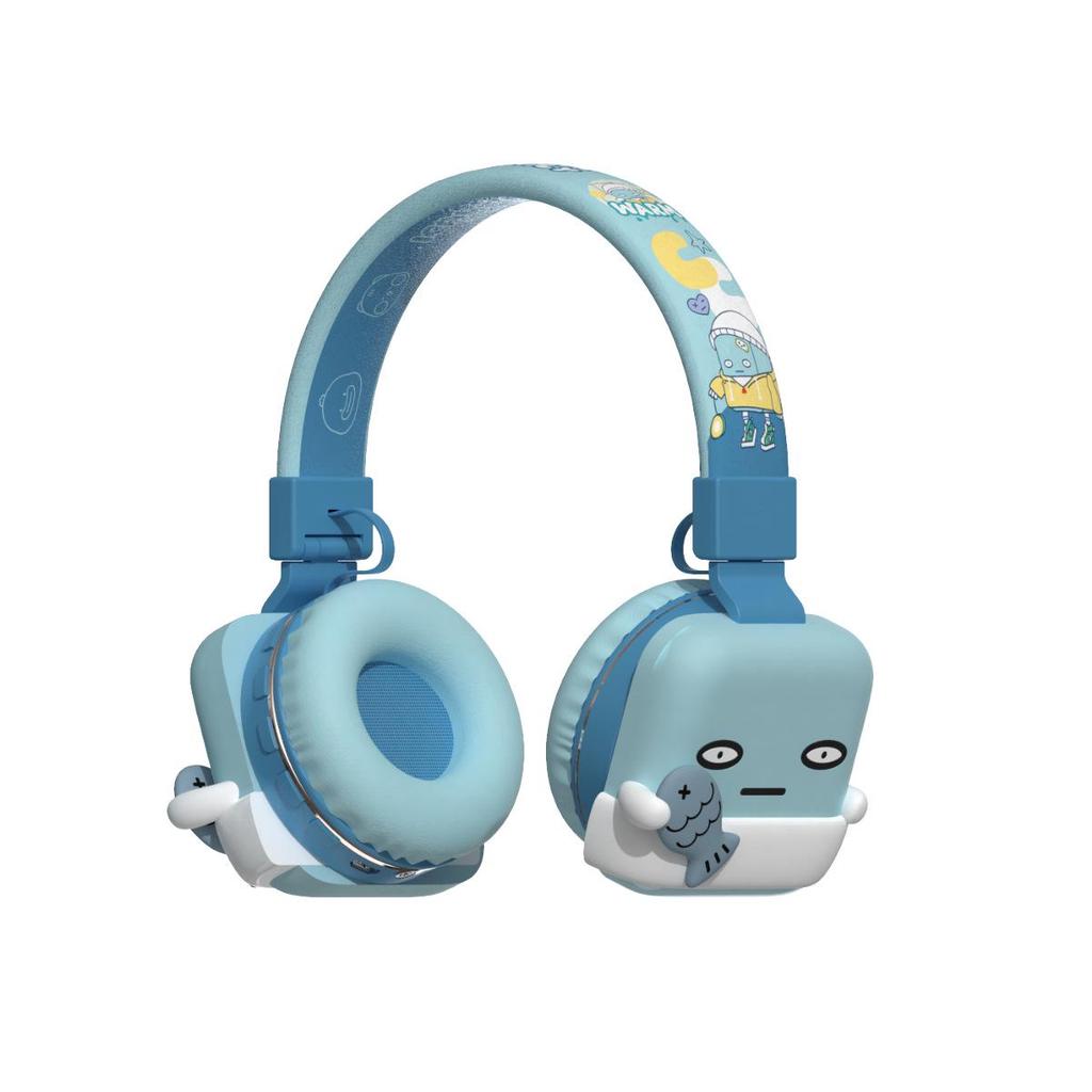 Women's Cartoon Wireless Bluetooth Over-Ear Headphones - Stereo Sound, Long Battery, 85dB