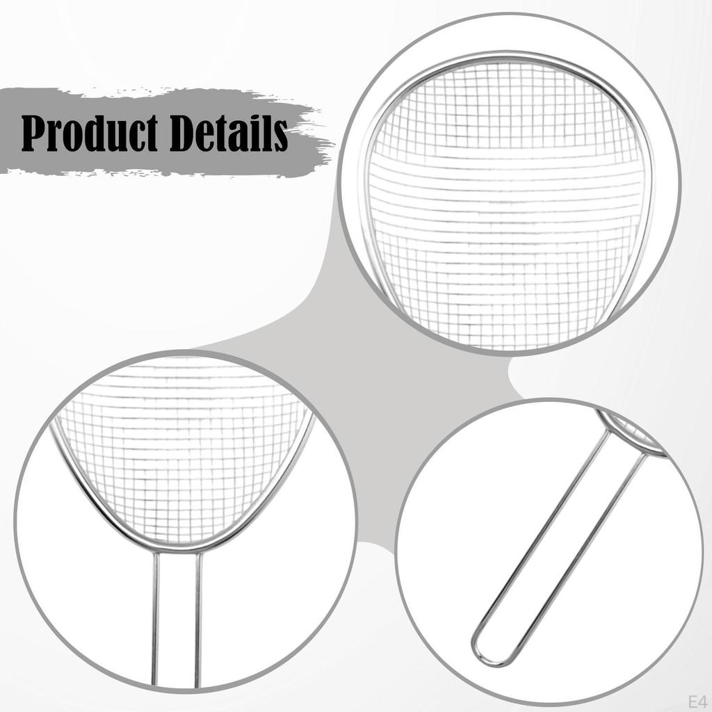 Coarse Mesh Kitchen Strainer, Metal Skimmer, Food Vegetable Scoop