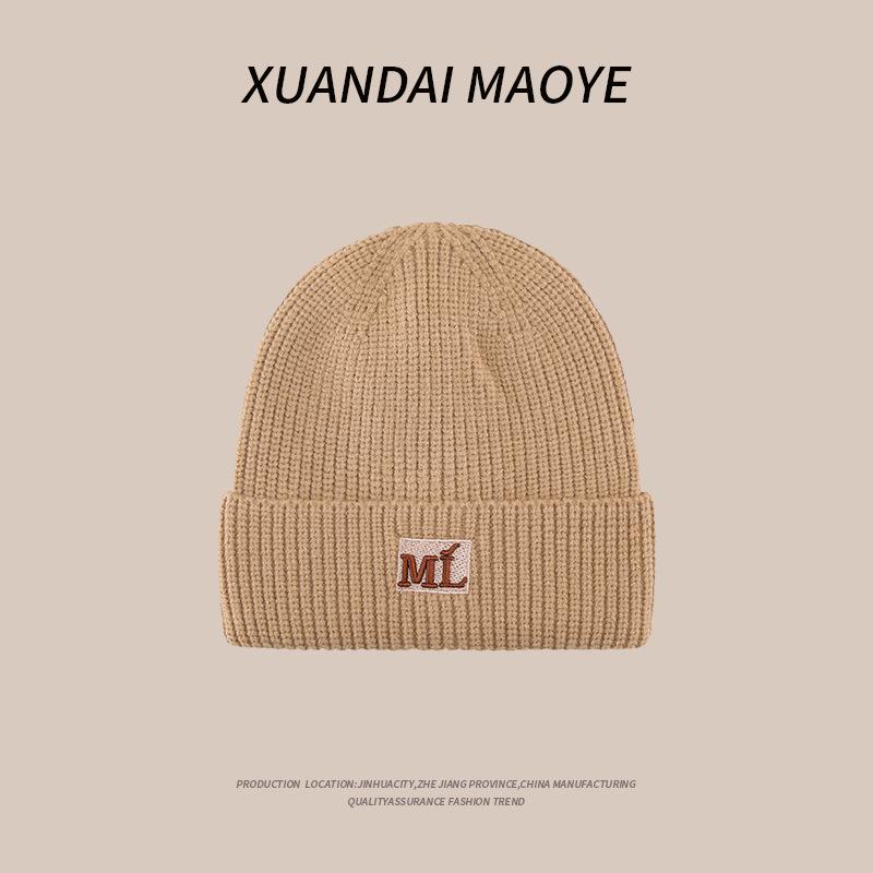 Autumn and Winter Wool Hat for Women Plush New Korean Knitted Hat Versatile Warm Ear Protection and Thickened Fashion