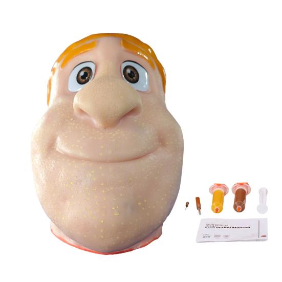 Stresslindrande Pormaskklämleksak med Påfyllning Mänskligt Huvud Akne Klämning Rengöring Fidgetleksak Ansiktssimulator Näs Pormaskborttagning Sensorisk Leksak