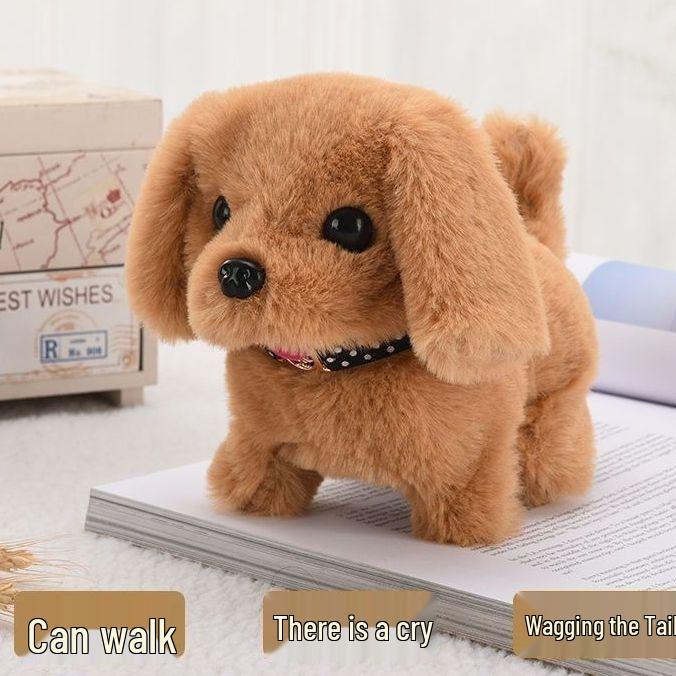 2025 Walking and Barking Plush Puppy: Interactive Toy Dog