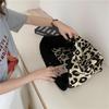 Fashionable Beige Leopard Print Canvas Tote Bag - Large Capacity Shoulder Handbag for Female Students