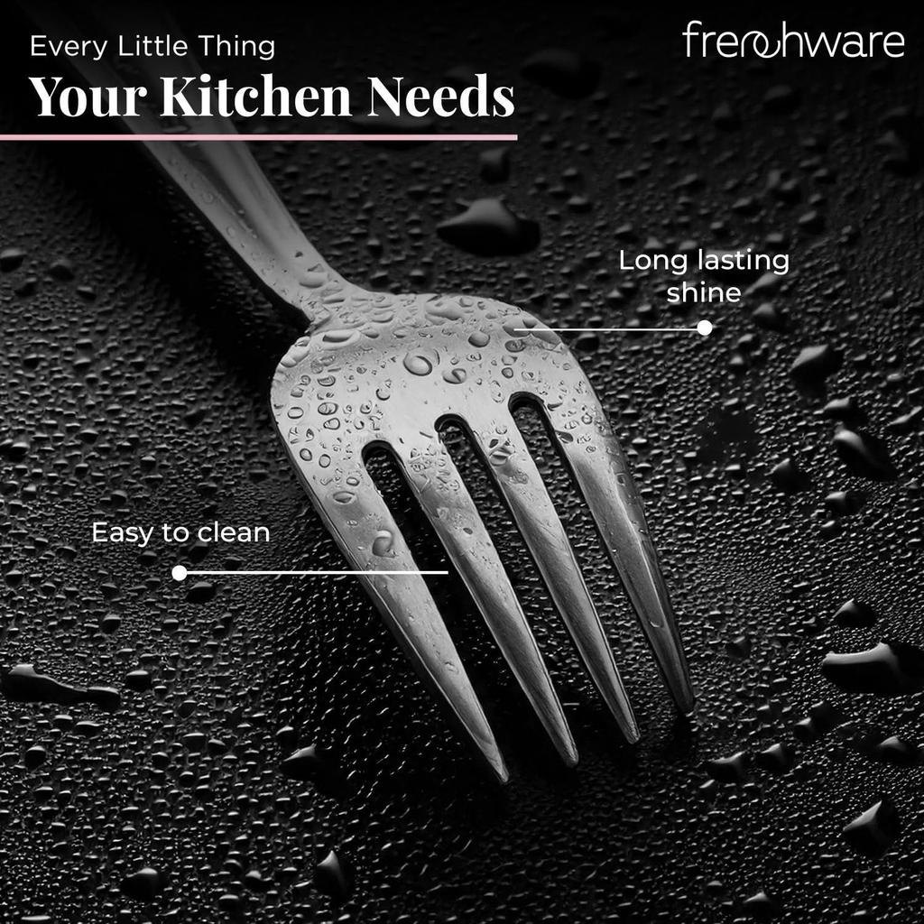 Cutlery (Set of 6, Stainless Steel Sliver Forks Set), 100% Food Grade, Non Toxic, Anti-Rust, Dishwasher Safe, Perfect Gifting Set for All Occasions
