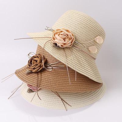Sommer Sonnenhut Strand Strohhut Seaside Blume Fischerhut Sonnenschutz Stroh Eimerhut