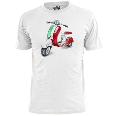 Mens Scooter Water Colour T Shirt Vespa Lambretta Mod