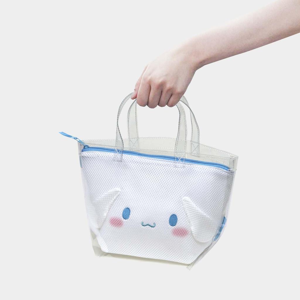 Skater Sauna Mesh Spa Tote Sanrio Funyumaru Tasche, Tasche, Tasche, Cinnamoroll, Design, BSMB1-A