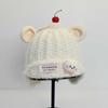 Cute Bear Ears Ear Protector Knitted Hat Women's Autumn and Winter Cherry Plush Wool Hat Student Thermal Pullover Hat