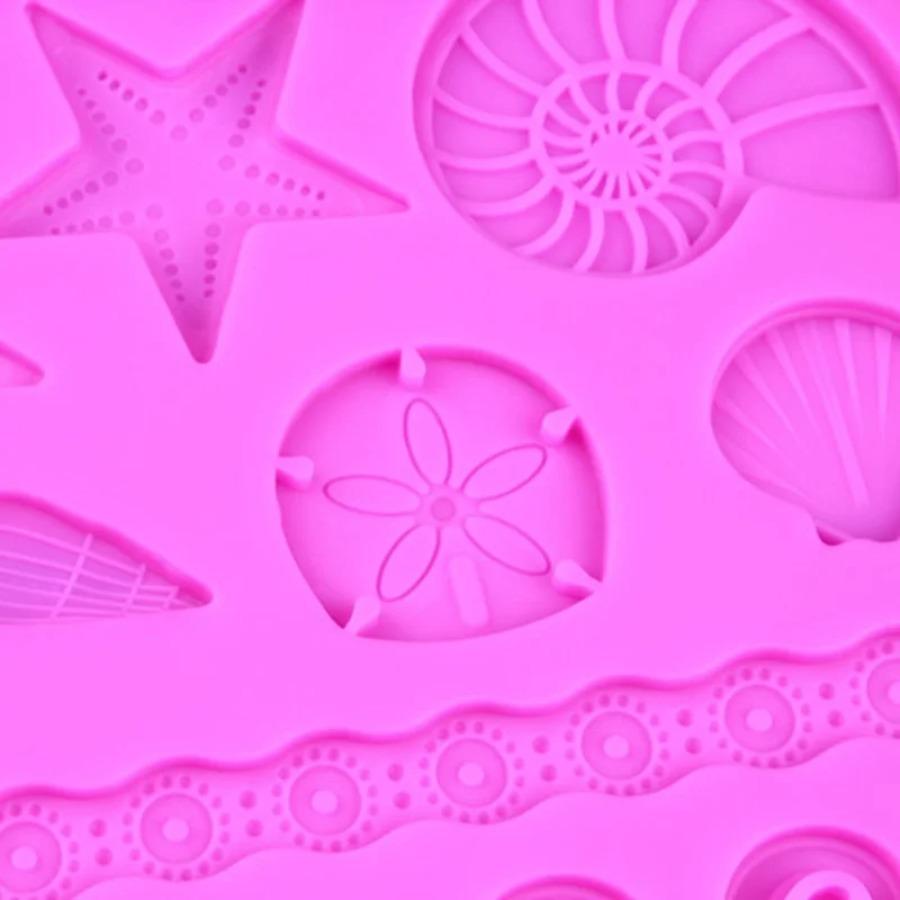 Large Size Sea Life Shell Shape Fondant Mold Silicone Mold Cake Mold DIY Cake Decorating Tools Bakeware Baking Molds