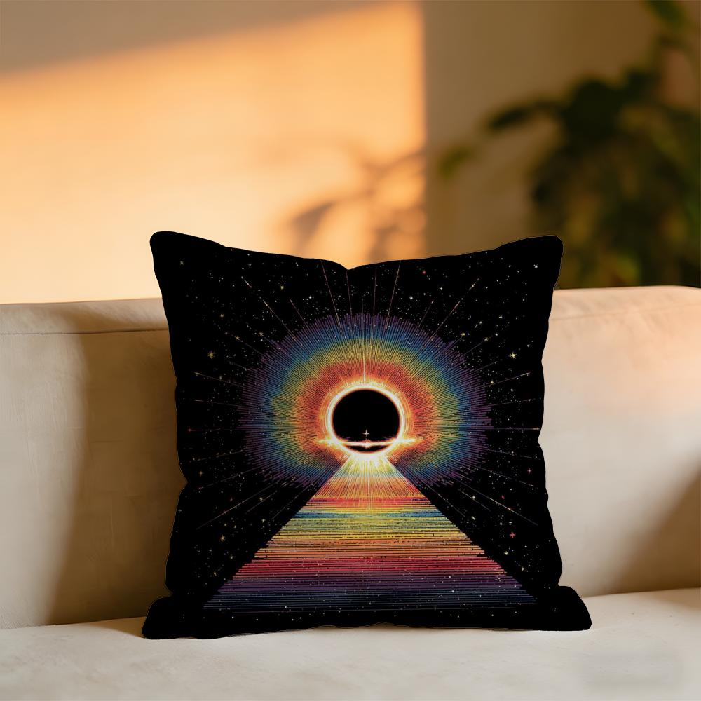 Vaporwave Cosmic Wind Cushion Cover Cozy Velvet Throw PillowSoft Warm Cushion For Sofa  Bed 30X30cm