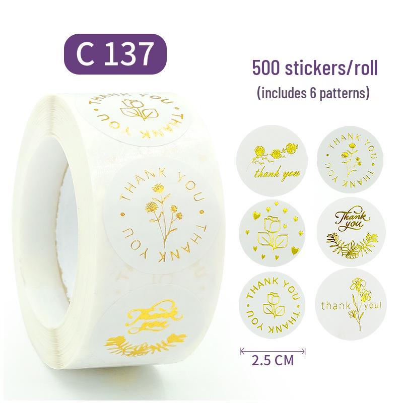 

Золотые наклейки «Спасибо»: Круглые, Розовые Фольгированные, Самоклеящиеся Этикетки для Упаковки Малого Бизнеса.