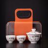 New Ceramic White Ru Kiln Kung Fu Travel Tea Set Business Enterprise Company Events Festival Opening Gifts