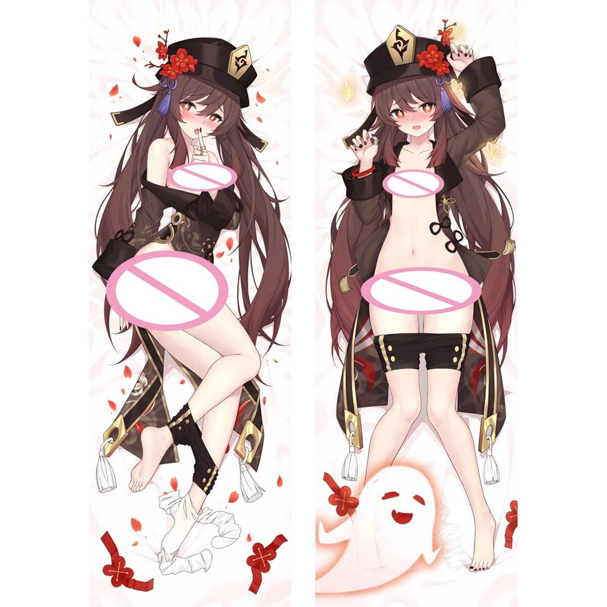 

60x180 см аниме персонаж Косплей Ху Тао Genshin ударная наволочка Dakimakura Waifu обнимающее тело постельные принадлежности Декор наволочка