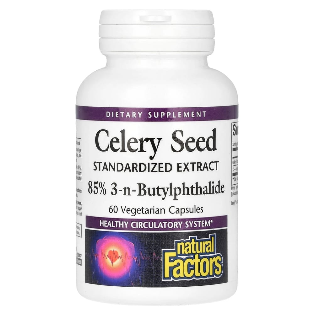 Natural Factors Celery Seed Standardized Extract Veggie Capsules, 60 Count