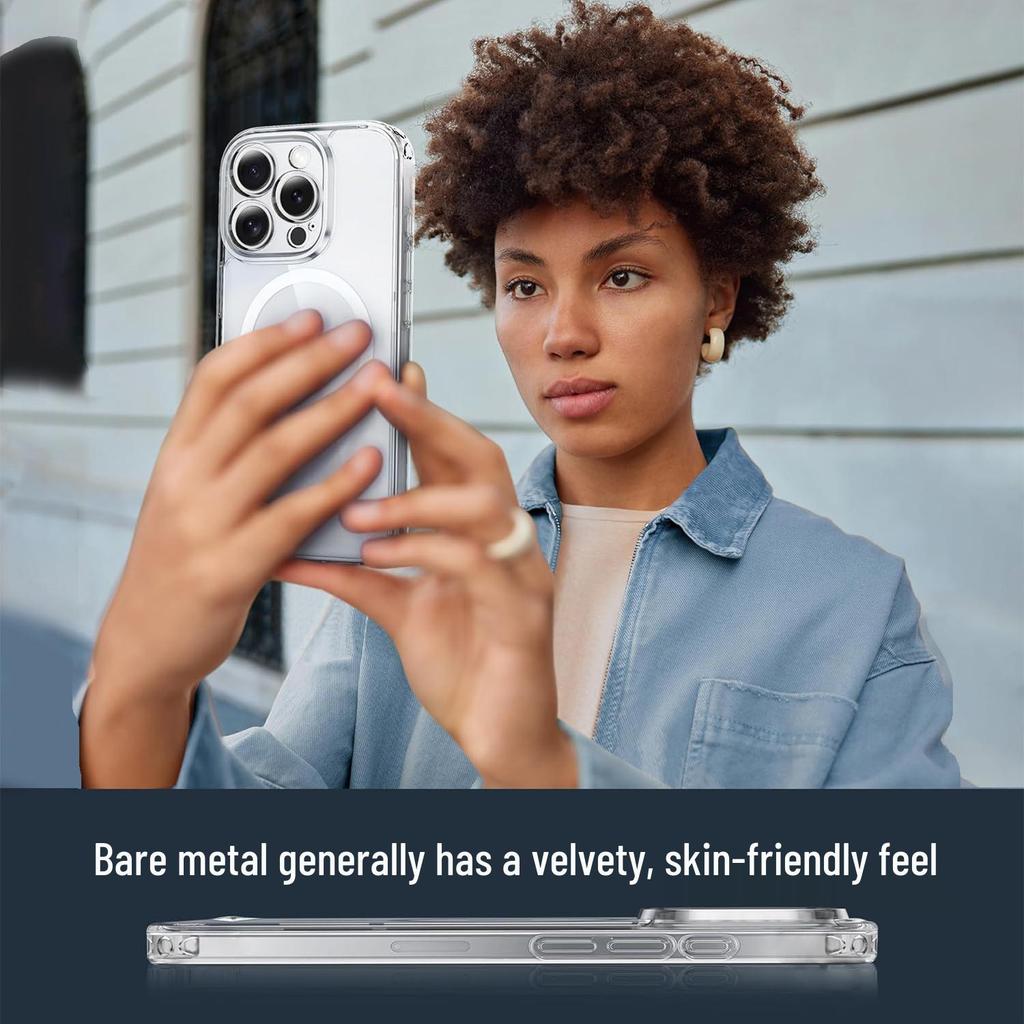 Magnetic Transparent Case for iPhone 17 Pro Max, Apple 16, 15, Full Coverage; Compatible with 13 Mini
