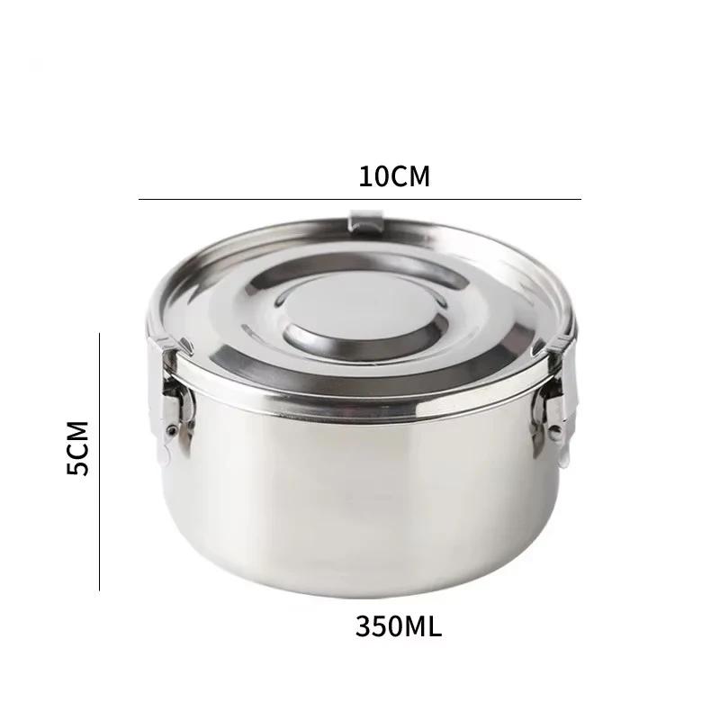 

Stackable Stainless Steel Container, Lunch Box 350-3000 Bento Sealed Leak-proof Picnic Storage For Vegetable Fruit Fresh-keeping