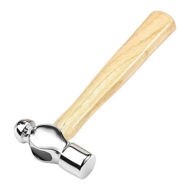 

Mini Walnut Hammer with Wooden Handle 0.25P Round Head Hammer Small Hand Tools for Home Installation Woodworking and Car Escape