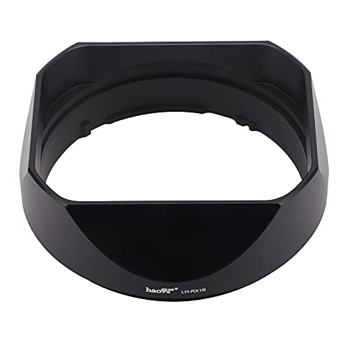 Haoge Metal Square Lens Hood + Hood Cap for Fujifilm, Sony Cyber-Shot DSC RX1, RX1R, RX1RII, R3, RX1M2, and Sony FE 35mm F2.8, FE 55mm/F1.8 Lenses