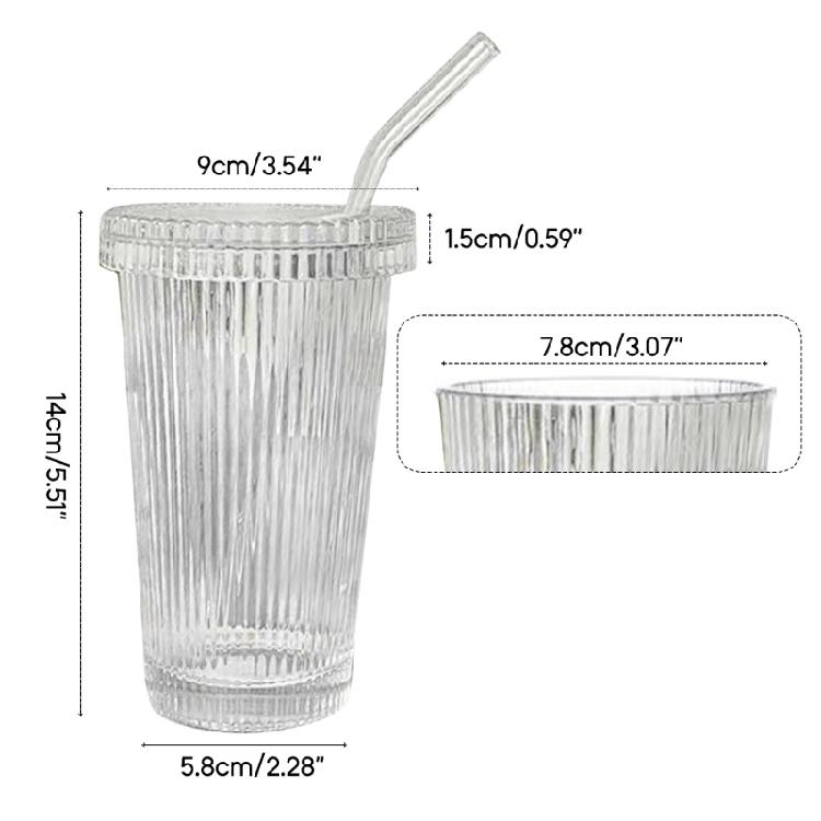 375ml Coffee Mugs Wine Glasses Striped Whiskey Glass Water Cups Drinking Cup