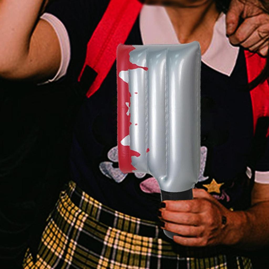 Nadmuchiwany rekwizyt noża na Halloween, fałszywa interaktywna zabawka, straszny, solidny, przenośny horror