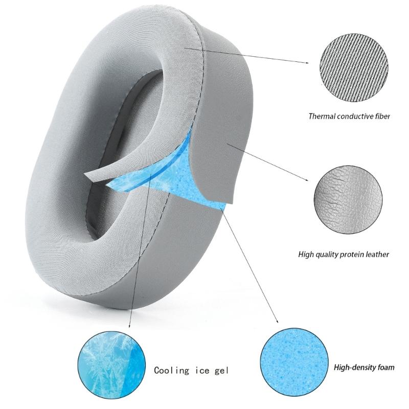 Gaming Headsets Earpads Soft Ice Feel Ear Pad For HS55 HS55PRO HS65 Earphone Improved Bass Response Easy Installation