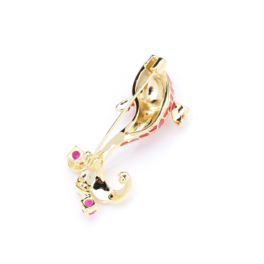 Neue chinesische Stil rote Öl-Tropfen Koi Brosche, exquisite diamantbesetzte Tierbrosche, der gleiche Mantel für Männer und Frauen, Goldfisch Kragenpin