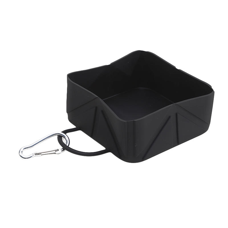 Collapsible Silicone Dog Bowl Portable Foldable Pet Water Food Bowl with Clip for Outdoor Travel Hiking Camping