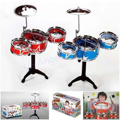 Christmas Gift Idea Children Toys Drum Set Boys Girls Play Music Develop Intelligence Blue and Red