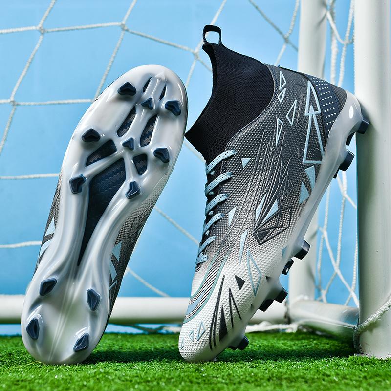 

2025 Fashion Adult Football Shoes Trainer Rubber Sole Men Women Kids Soccer Cleats Cross-Border New Model Breakthrough Nails Des 45 темно-синий