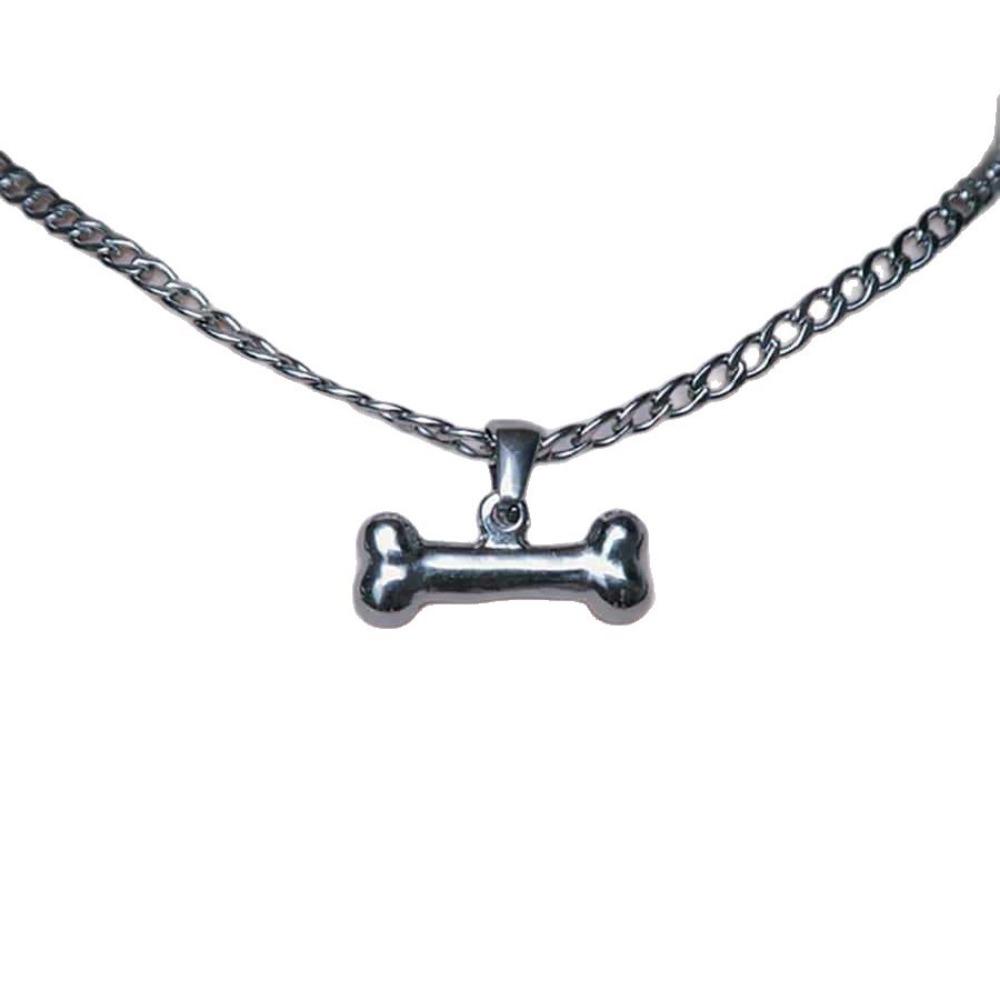 Minimalismus Gotisch Edelstahl Hundeknochen Anhänger Halskette für Damen Herren Silber Dunkel Punk Y2K Paar Schmuck Geschenke
