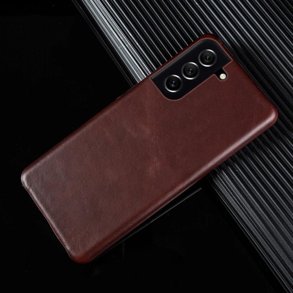 Hand Made Genuine Leather Cases for Samsung Galaxy S21 FE S20 S20FE 5G S20Plus Aesthetic Vintag Pattern Phone Shell Cover Back
