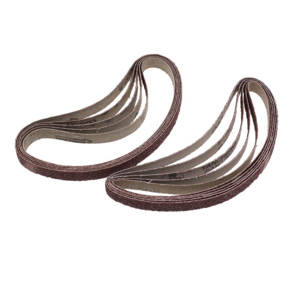10 Assorted Sanding Sander Belts 330x10mm, 762x25mm, 457x13600 GRIT