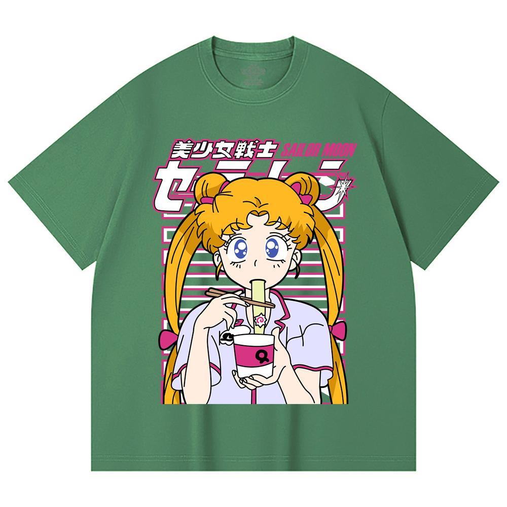 T-shirt Unisex Pesante 100% Cotone 230 g/m² Stampa Sailor Moon V3 Minako