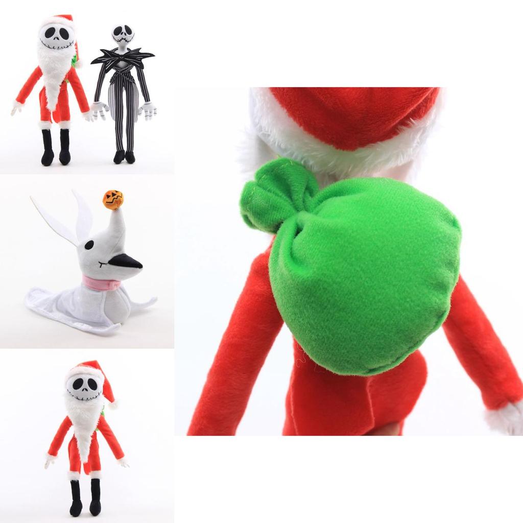 Adorable Nightmare Before Christmas Jack Skellington And Santa Jack Plush Toys