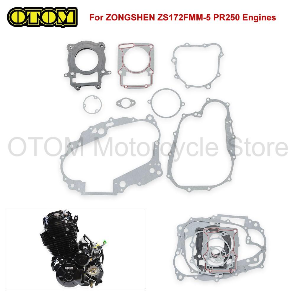Für ZONGSHEN ZS172FMM-5 PR250 Motorrad Zylinderkopfdichtung Kurbelgehäuse Kurbelwelle Spanner Dichtung Motor Dichtungssatz KEWS Teile