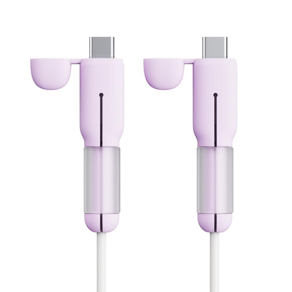 

Anti-tear Data Cable Protective Cover Silicone Cord Saver Data Line Accessories фіолетовий