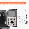 Rear Door Latch Assembly With Cable & Rod, Right Passenger Side For Ford 1992- E150 E250 E350 Econoline Van, Cargo Door Lock Latch Connective Repair
